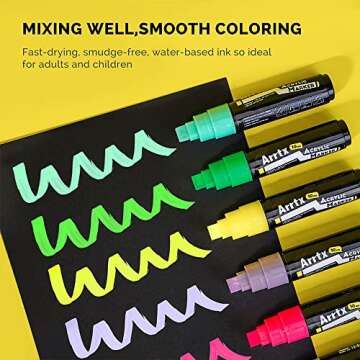 Arrtx Acrylic Jumbo Markers - 10mm Broad Tips for Artistic Creativity