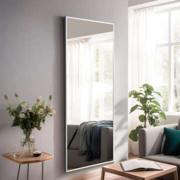 NeuType Full Length Mirror - Stylish Aluminum Alloy Frame, 65"x22"