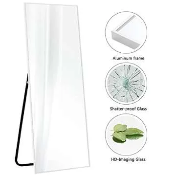 NeuType Full Length Mirror - Leaning or Wall-Mounted Elegance