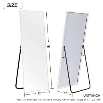 NeuType Full Length Mirror - Leaning or Wall-Mounted Elegance