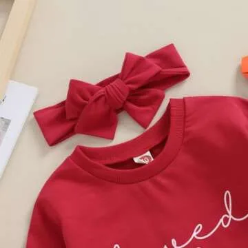 YINGISFITM Newborn Baby Girl Valentines Clothes Long Sleeve Onesie Bubble Romper Fall Winter Cute Outfits (Puff Sleeve Red, 0-3 Months)