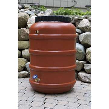Rain Barrel, DIY Kit, Made from Previously Used Food Grade Barrel, Upcycled, Recycled, 58 Gallon Size