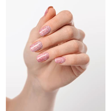Dan's Nails Ballet Pink Gold Flakes Rubber Base Gel Coat