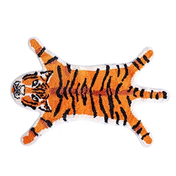 Personalized Tiger Print Rug,Cute Faux Tiger Rug Plush Non-Slip Small Area Rugs for Home Decor Fluff...