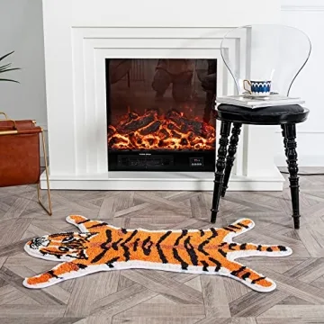 Charming Personalized Tiger Print Rug for Fun Home Decor