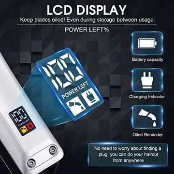 COMZIO® Hair Clippers for Men Professional,Cordless High-Performance Barber Clippers for Hair Cutting,Rechargeable Mens Hair Clippers,Home Haircut &Grooming Set with LED Display,Mens Gifts