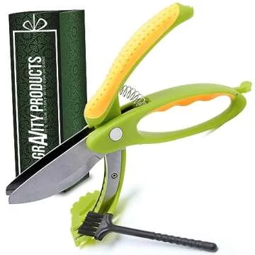 Salad Scissor Chopper, Stainless Steel Vegetable Slicer and Fruit Cutter, Salad Chopper, Heavy Duty Kitchen Salad Scissors, Multifunction Double Blade Salad Cutting Tool ner Large or Snap Cutter