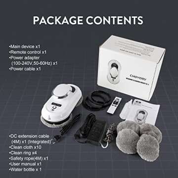 CHOVERY Window Cleaner Robot - Smart Glass Cleaning Robotic with 5600Pa Strong Suction