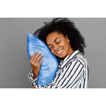 ShopBedding Luxury Satin Pillowcase for Hair – Standard Satin Pillowcase with Zipper, Jewel Blue (Pillowcase Set of 2) – Blissford