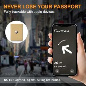 Stylish Full Grain Leather AirTag Passport Holder for Travel