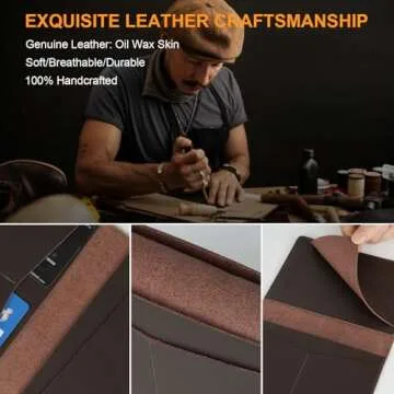 Stylish Full Grain Leather AirTag Passport Holder for Travel