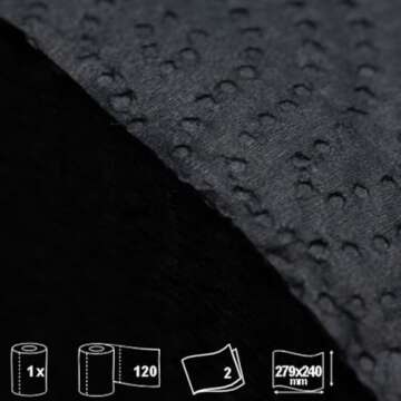 Renova Black Paper Towel Jumbo Roll - 2 Ply, 120 Highly Absorbent Sheets - Achieve a Professional and Polished Image with Style- Unique and Different