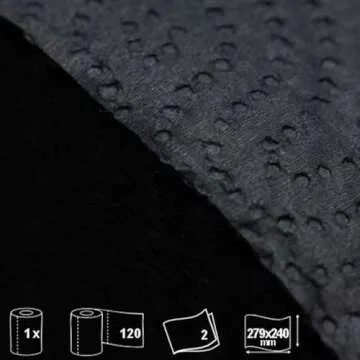 Renova Black Paper Towel Jumbo Roll - 2 Ply, 120 Highly Absorbent Sheets - Achieve a Professional and Polished Image with Style- Unique and Different