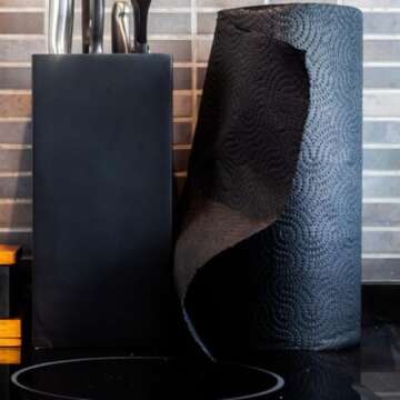 Renova Black Paper Towel Jumbo Roll - 2 Ply, 120 Highly Absorbent Sheets - Achieve a Professional and Polished Image with Style- Unique and Different