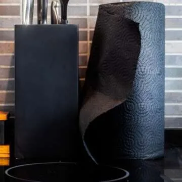 Renova Black Paper Towel Jumbo Roll - 2 Ply, 120 Highly Absorbent Sheets - Achieve a Professional and Polished Image with Style- Unique and Different