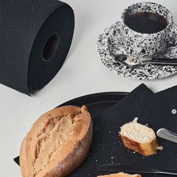 Renova Black Paper Towel Jumbo Roll - 2 Ply, 120 Highly Absorbent Sheets - Achieve a Professional and Polished Image with Style- Unique and Different