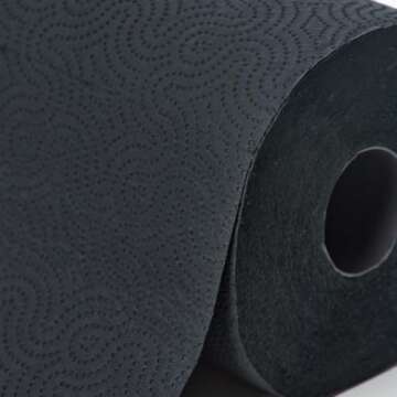 Renova Black Paper Towel Jumbo Roll - 2 Ply, 120 Highly Absorbent Sheets - Achieve a Professional and Polished Image with Style- Unique and Different