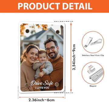 PERSONAL84 Drive Safe I Love You Visor Clip for Cars