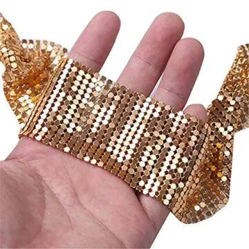 Kuji Glitter Sparkle Neck Tie Scarf for Stylish Women