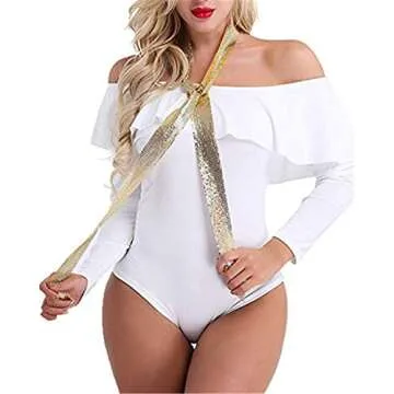 Kuji Glitter Sparkle Neck Tie Scarf for Stylish Women