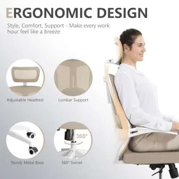 Balmstar Ergonomic Office Chair with Lumbar Support