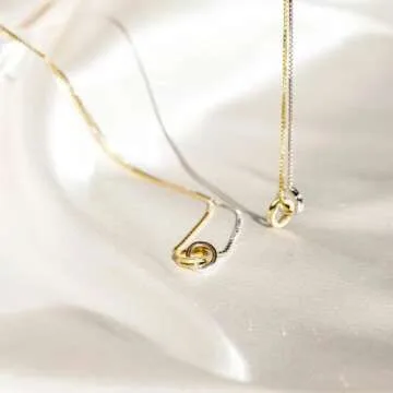 Elegant CAITLYNMINIMALIST Interlocking Infinity Necklace for Her