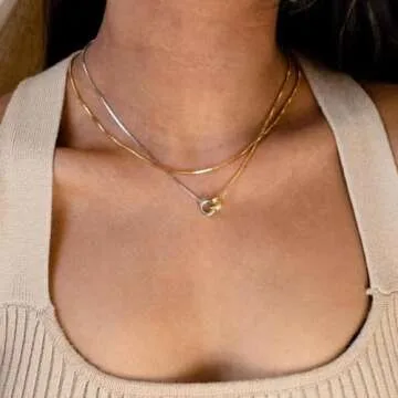 Elegant CAITLYNMINIMALIST Interlocking Infinity Necklace for Her