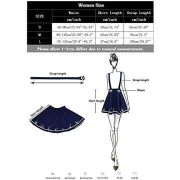 futurino Women's Sweet Cat Paw Embroidery Pleated Mini Skirt with 2 Suspender (XS/S, Pink)