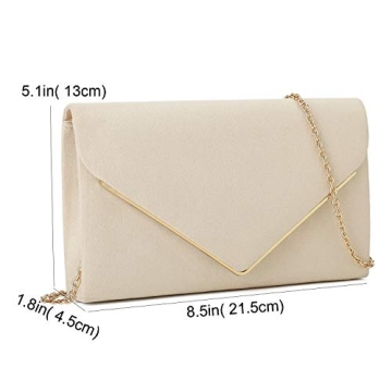Charming Tailor Faux Suede Clutch Bag for Elegant Events