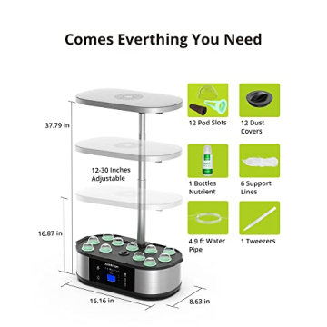 JustSmart WiFi Hydroponics Indoor Garden with APP Control