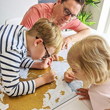 Scratch The World ® Travel Map - Scratch Off World Map Poster - X-Large 23 x 33 - Maps International - 50 Years of Map Making - Updated 2024 - Cartographic Detail Featuring Country & State Borders