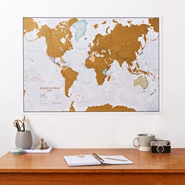 Scratch The World ® Travel Map - Scratch Off World Map Poster - X-Large 23 x 33 - Maps International - 50 Years of Map Making - Updated 2024 - Cartographic Detail Featuring Country & State Borders