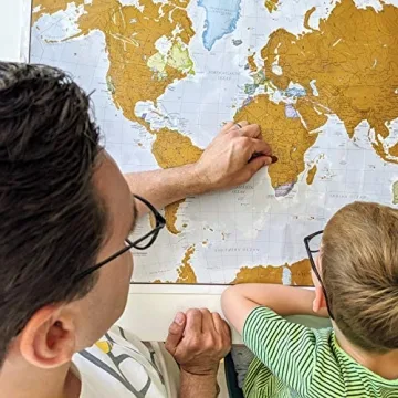 Scratch The World ® Travel Map - Scratch Off World Map Poster - X-Large 23 x 33 - Maps International - 50 Years of Map Making - Updated 2024 - Cartographic Detail Featuring Country & State Borders