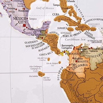 Scratch The World ® Travel Map - Scratch Off World Map Poster - X-Large 23 x 33 - Maps International - 50 Years of Map Making - Updated 2024 - Cartographic Detail Featuring Country & State Borders