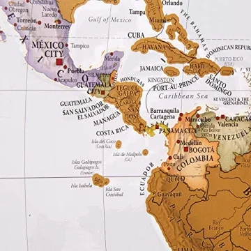 Scratch The World ® Travel Map - Scratch Off World Map Poster - X-Large 23 x 33 - Maps International - 50 Years of Map Making - Updated 2024 - Cartographic Detail Featuring Country & State Borders