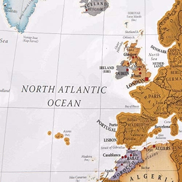 Scratch The World ® Travel Map - Scratch Off World Map Poster - X-Large 23 x 33 - Maps International - 50 Years of Map Making - Updated 2024 - Cartographic Detail Featuring Country & State Borders