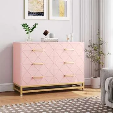 Patikuin 6 Drawer Dresser - Modern Pink Storage Solution
