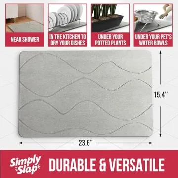 Quick Dry Non-Slip Diatomaceous Stone Bath Mat
