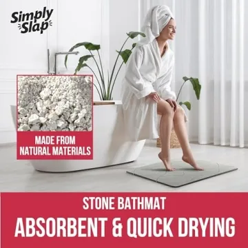Quick Dry Non-Slip Diatomaceous Stone Bath Mat