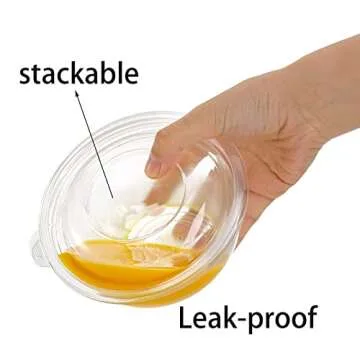 Cedilis 50 Pack Clear Salad Bowls with Lids for Events