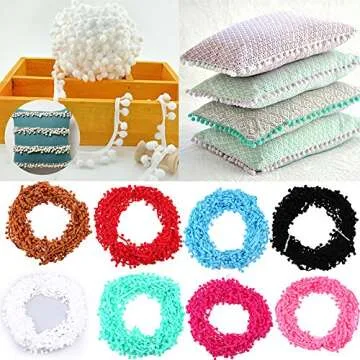 Yalulu Mini Pom Pom Trim - 20Yards Dark Green Accessory