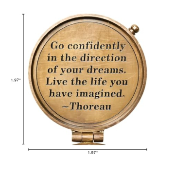 Thoreau's Go Confidently Compass - Perfect Graduation Gift