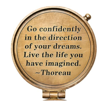 Thoreau's Go Confidently Compass - Perfect Graduation Gift
