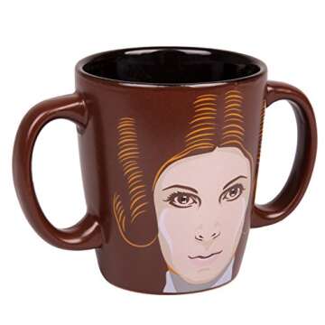 Seven20 Star Wars Princess Leia Double Handled Ceramic Coffee Mug - 11 oz