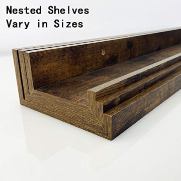 Rustic Floating Shelves Set of 3 for Home Decor