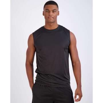 Men's Mesh Tank Top Quick Wicking Jersey Sleeveless Muscle Active Performance Sport Basketball Beach...
