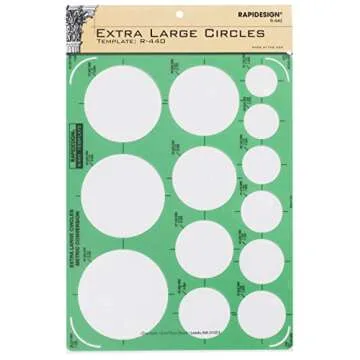Rapidesign Extra Large Circles Template, 1 Each for Artists and Designers