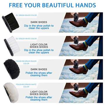 Sansent Electric Shoe Shine Kit, Electric Shoe Polisher Brush Shoe Shiner Dust Cleaner Portable Leather Care Kit for Shoes