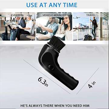 Sansent Electric Shoe Shine Kit, Electric Shoe Polisher Brush Shoe Shiner Dust Cleaner Portable Leather Care Kit for Shoes