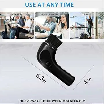 Sansent Electric Shoe Shine Kit, Electric Shoe Polisher Brush Shoe Shiner Dust Cleaner Portable Leather Care Kit for Shoes